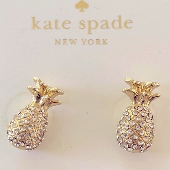 Kate Spade By the Pool Pineapple Earring & Gold-tone Ring - Picture 6 of 7